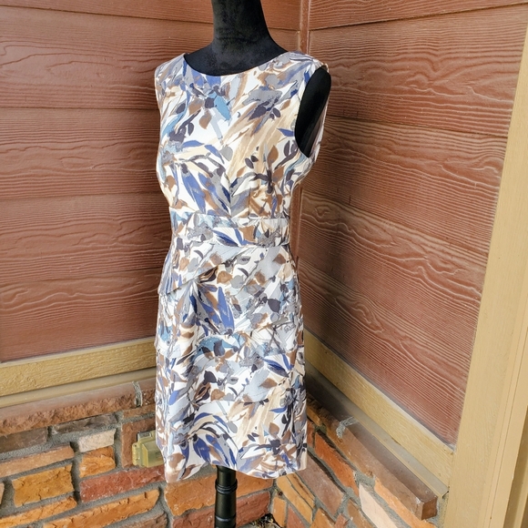 Connected Apparel Women's Tiered Formal Watercolor Midi Dress Size 10 NWOT - Picture 2 of 16